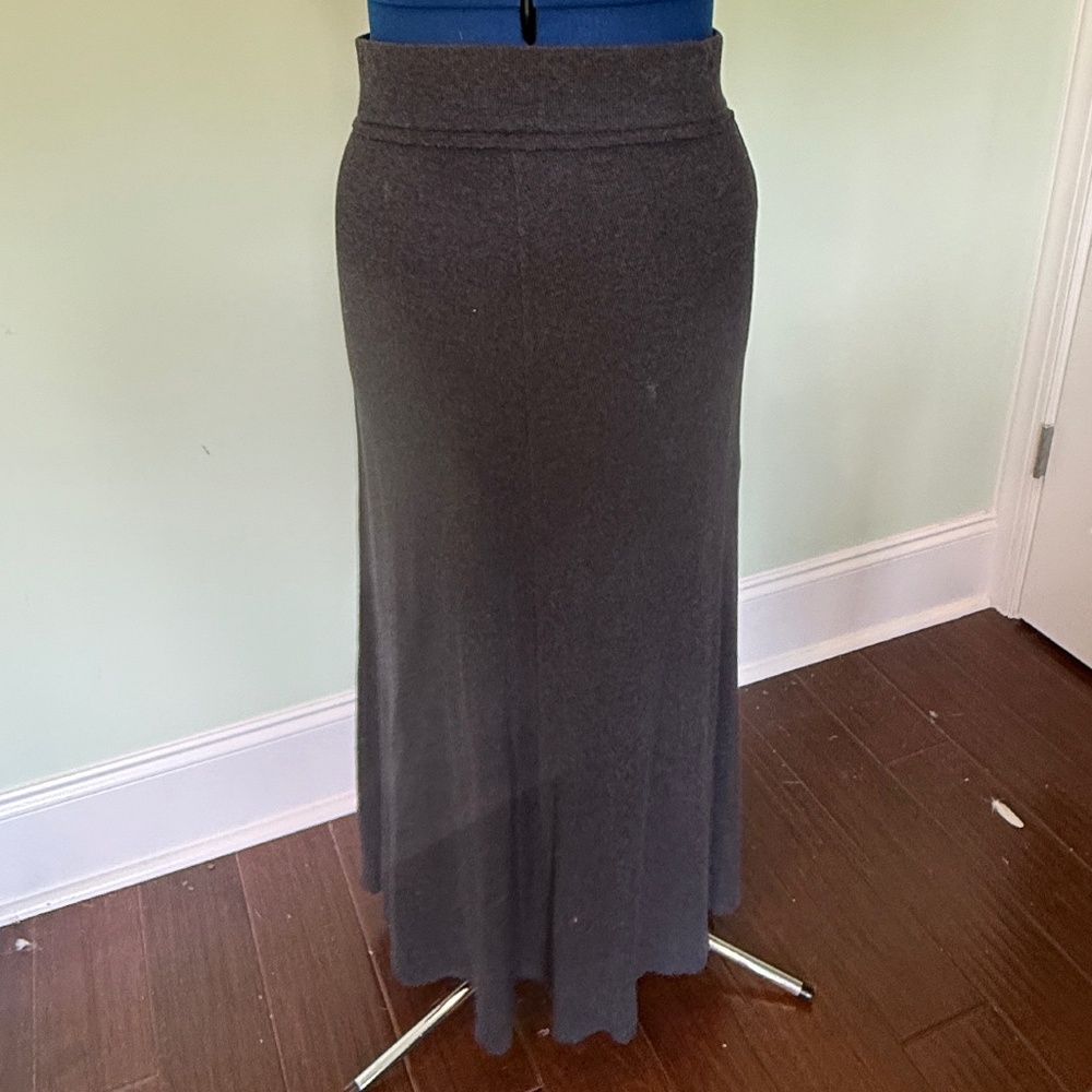 CAbI Style 641 - Charcoal Gray Thermal Maxi Skirt - M